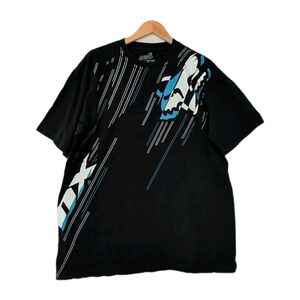 Fox Racing T Shirt Mens XL Black Short Sleeve Moto Streetwear Y2K Techcore